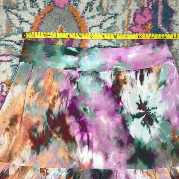 Anthropologie Kachel Multicolor Tie-Dye Tiered Skirt NWT Size 2 Free People - Picture 11 of 12